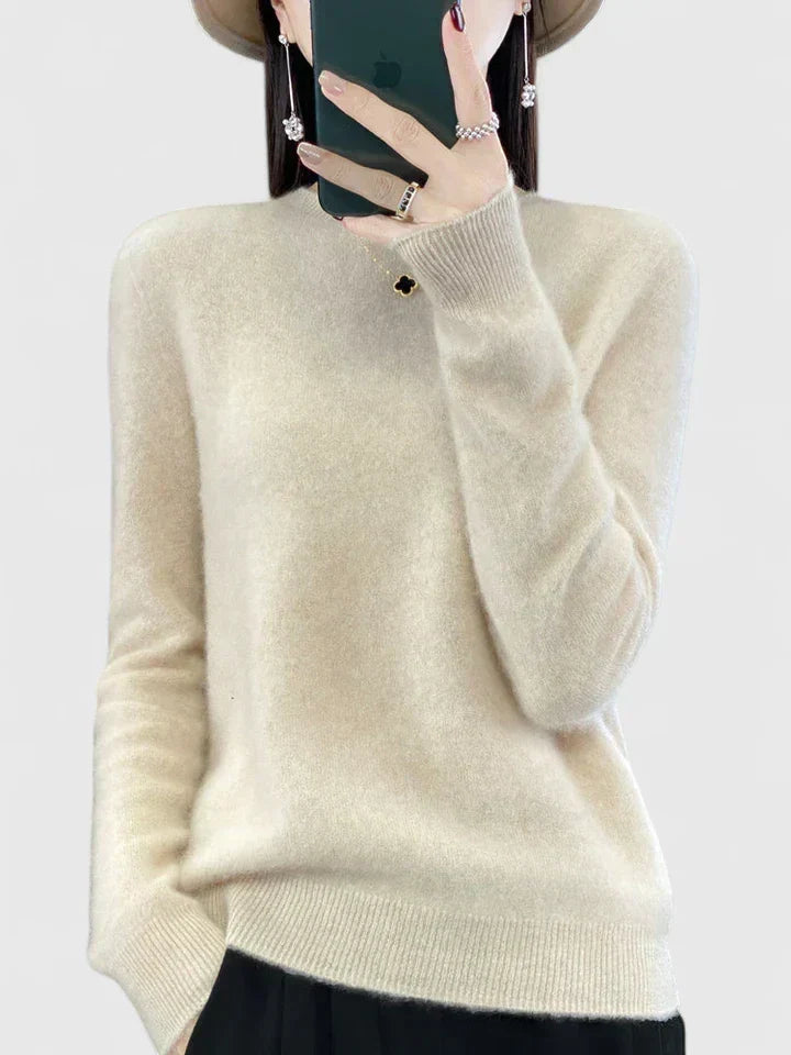 Rizali | Women's Wool Blend Round Neck Pullover