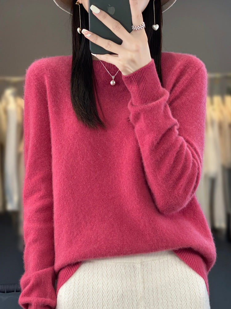 Rizali | Women's Wool Blend Round Neck Pullover
