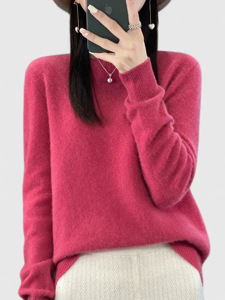 Rizali | Women's Wool Blend Round Neck Pullover
