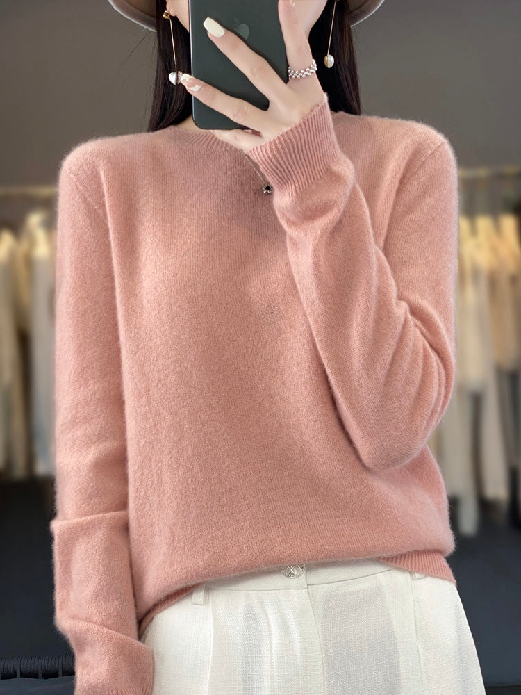 Rizali | Women's Wool Blend Round Neck Pullover