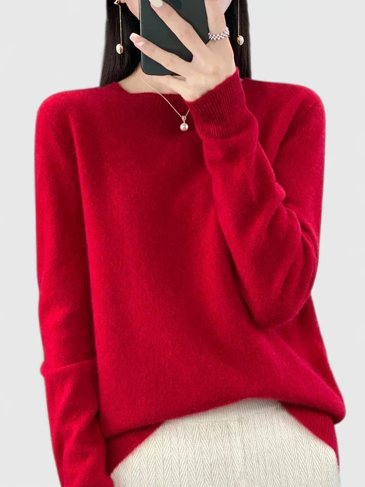 Rizali | Women's Wool Blend Round Neck Pullover