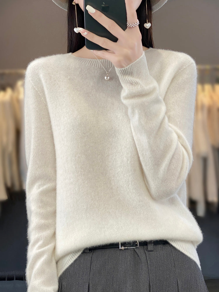 Rizali | Women's Wool Blend Round Neck Pullover
