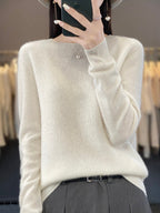 Rizali | Women's Wool Blend Round Neck Pullover