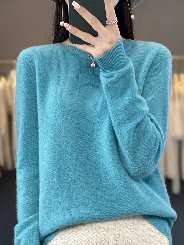 Rizali | Women's Wool Blend Round Neck Pullover