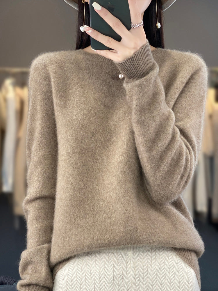 Rizali | Women's Wool Blend Round Neck Pullover