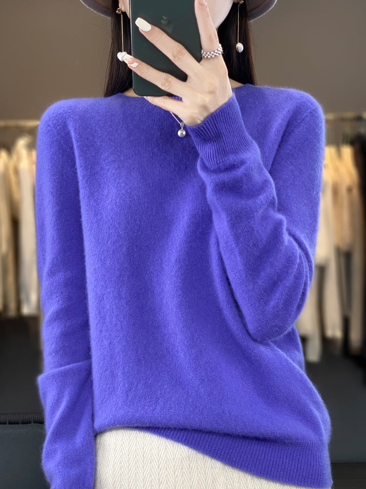 Rizali | Women's Wool Blend Round Neck Pullover