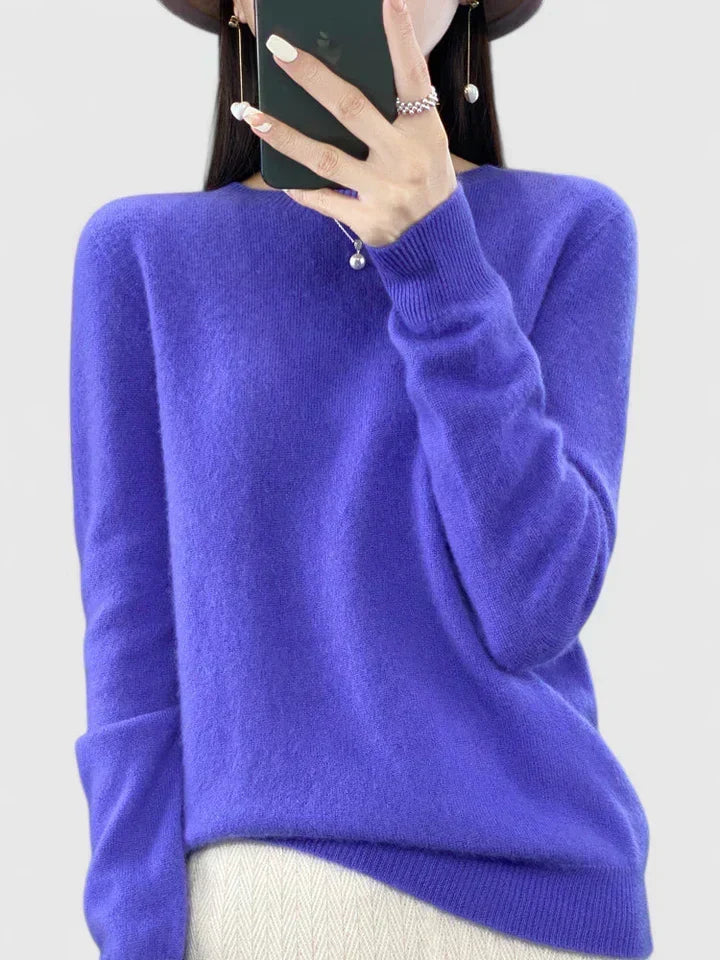 Rizali | Women's Wool Blend Round Neck Pullover