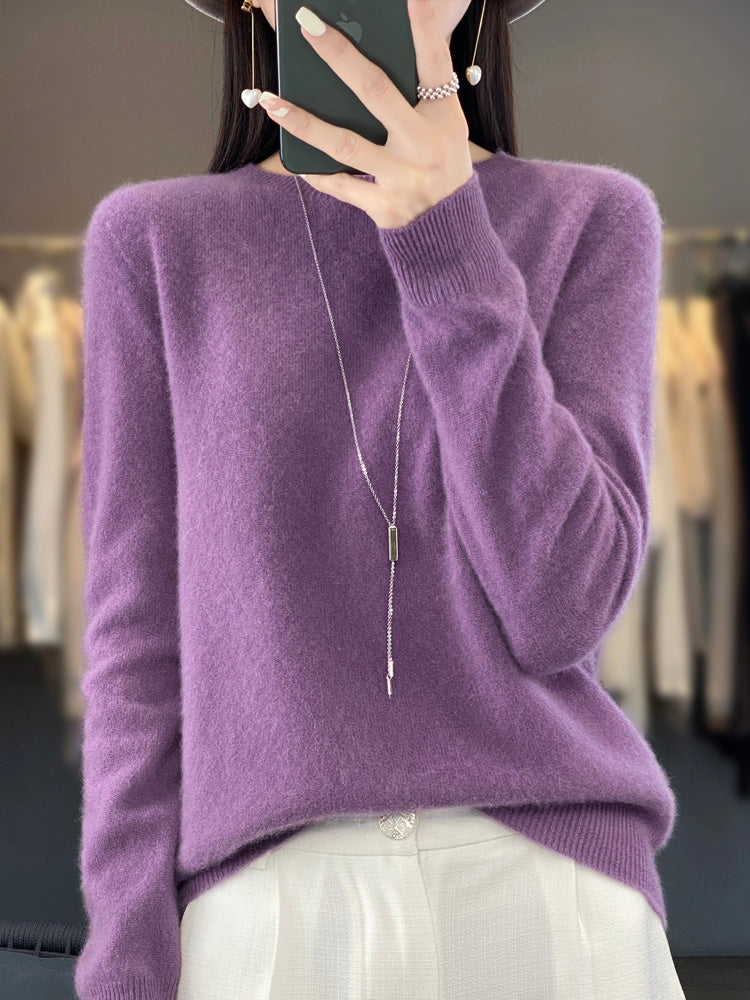 Rizali | Women's Wool Blend Round Neck Pullover