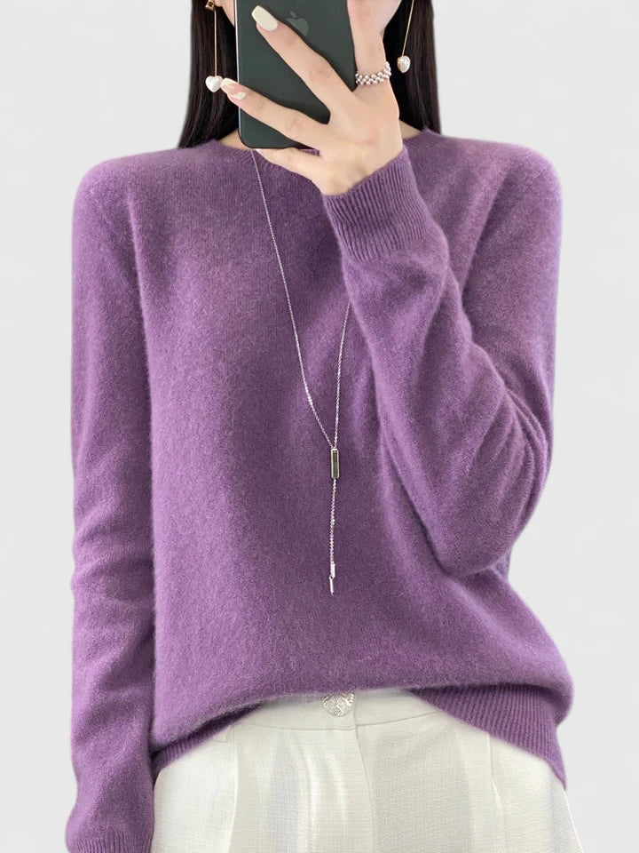 Rizali | Women's Wool Blend Round Neck Pullover