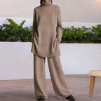 Marguerite | Women's Turtleneck Sweater and Wide Leg Pants Set