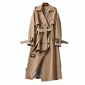 Eva | Women's Double-Breasted Belted Trench Coat with Plaid Lining