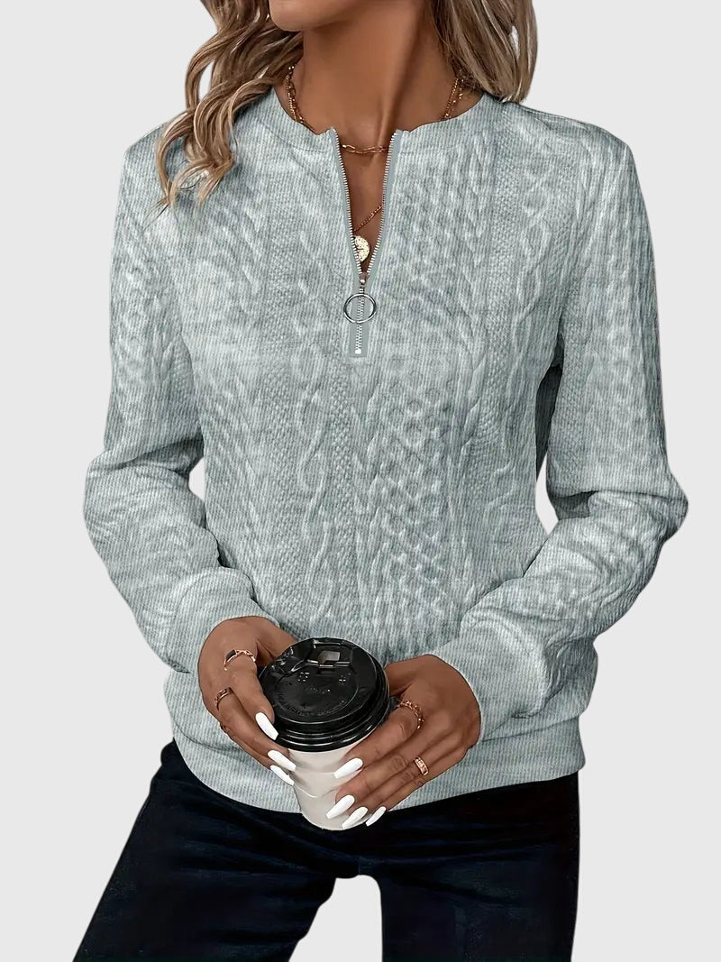 Harlow | Women's Cable Knit Quarter-Zip Sweater