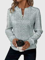 Harlow | Women's Cable Knit Quarter-Zip Sweater