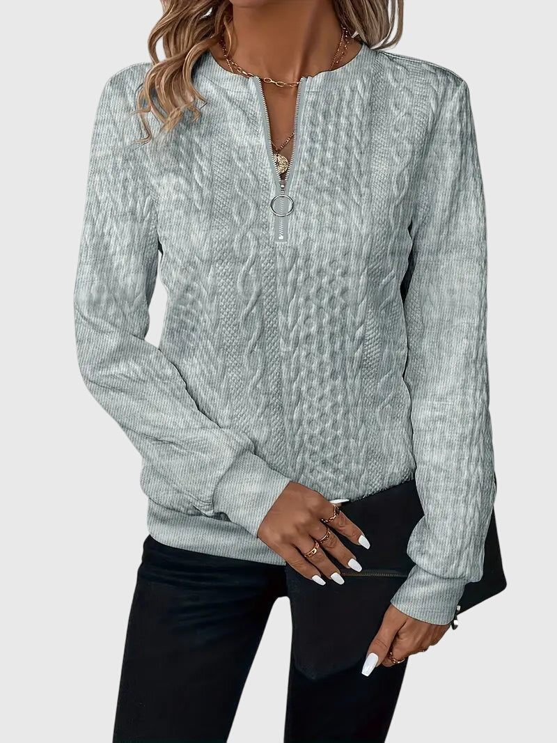Harlow | Women's Cable Knit Quarter-Zip Sweater