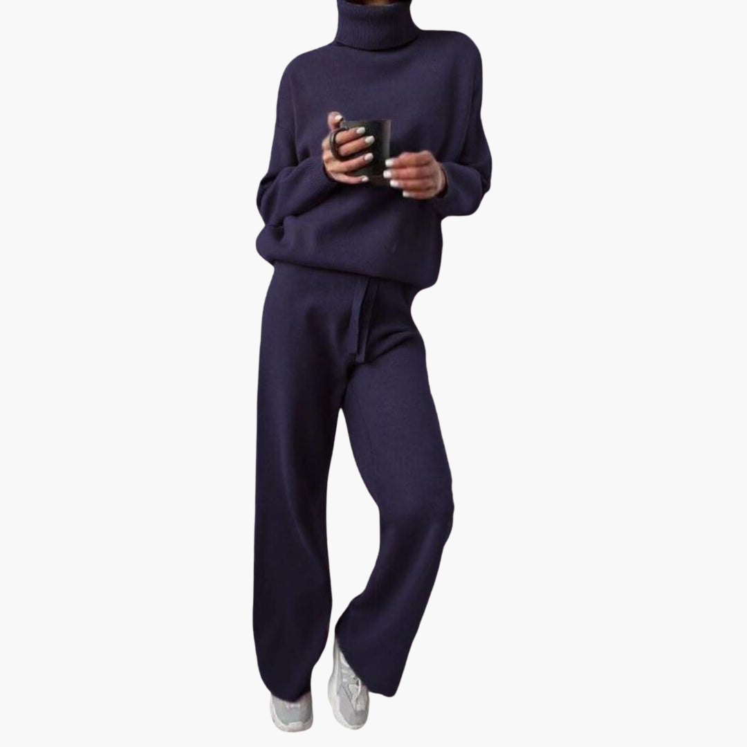 Sabrina | Women's Turtleneck Sweater Loungewear Set with Drawstring Pants