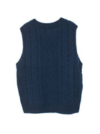Delaney | Women's Cable Knit V-Neck Sweater Vest