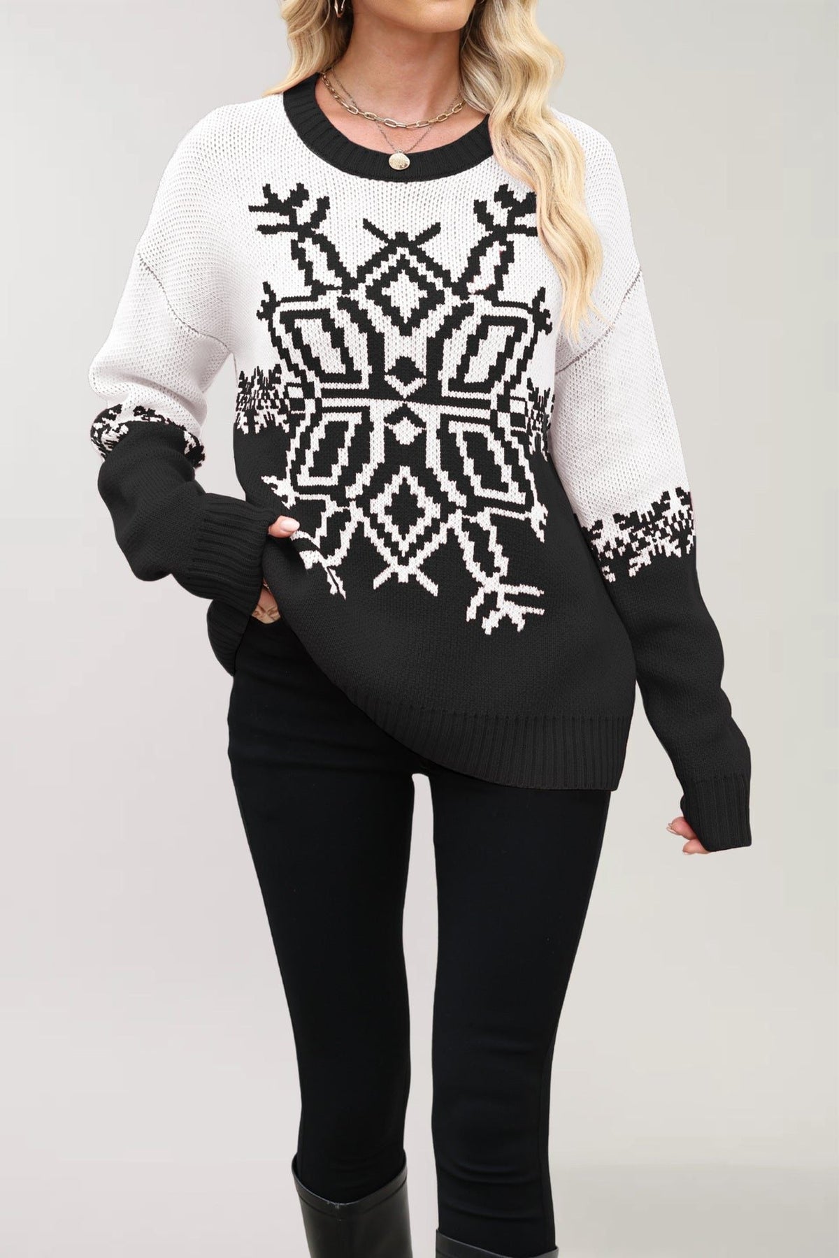 Peyton | Women’s Cute Snowflake Christmas Sweater