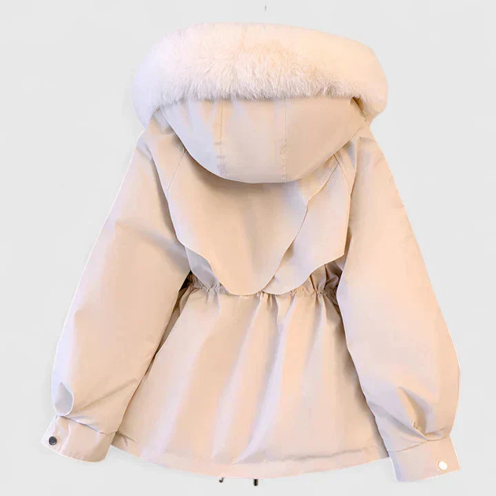 Coraline | Women's Fur Hood Parka Jacket with Drawstring Waist