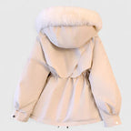 Coraline | Women's Fur Hood Parka Jacket with Drawstring Waist
