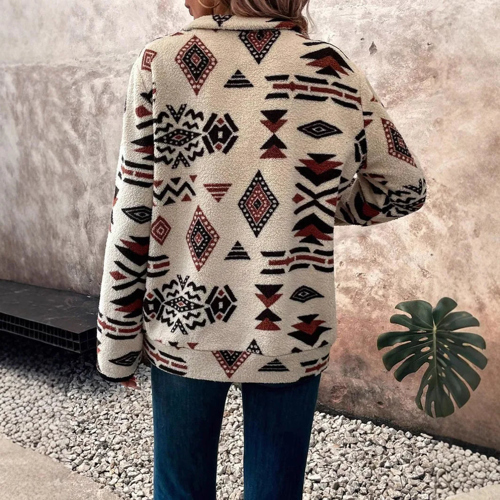 Marisol | Women’s Western Sherpa Half Zip Pullover Sweater