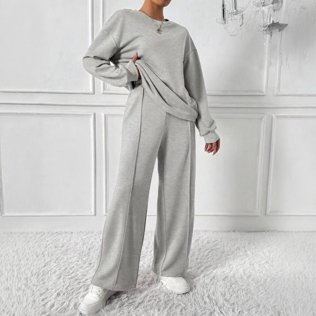 Maren | Women’s Oversized Sweat Set with Wide Leg Pants