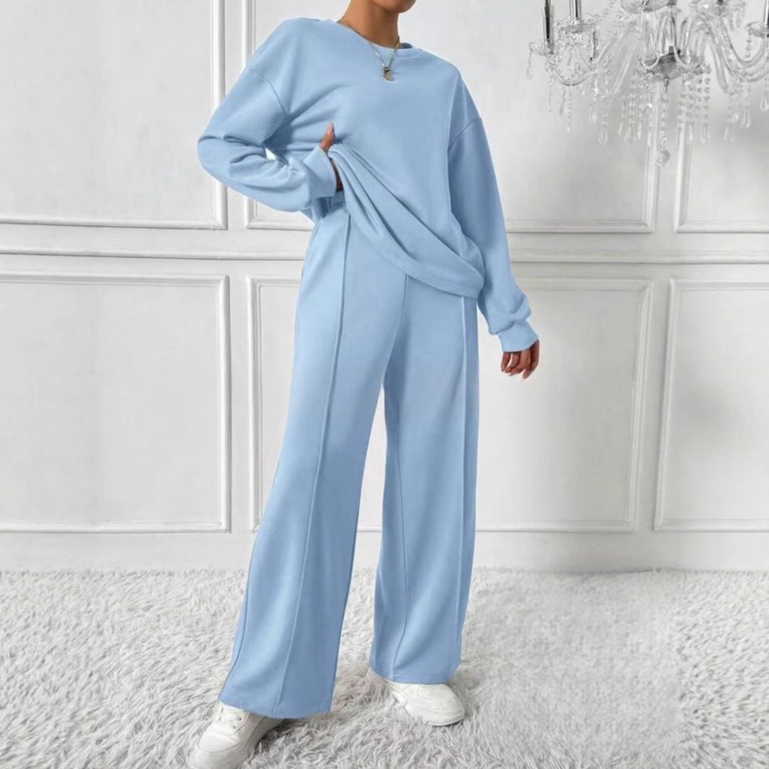 Maren | Women’s Oversized Sweat Set with Wide Leg Pants