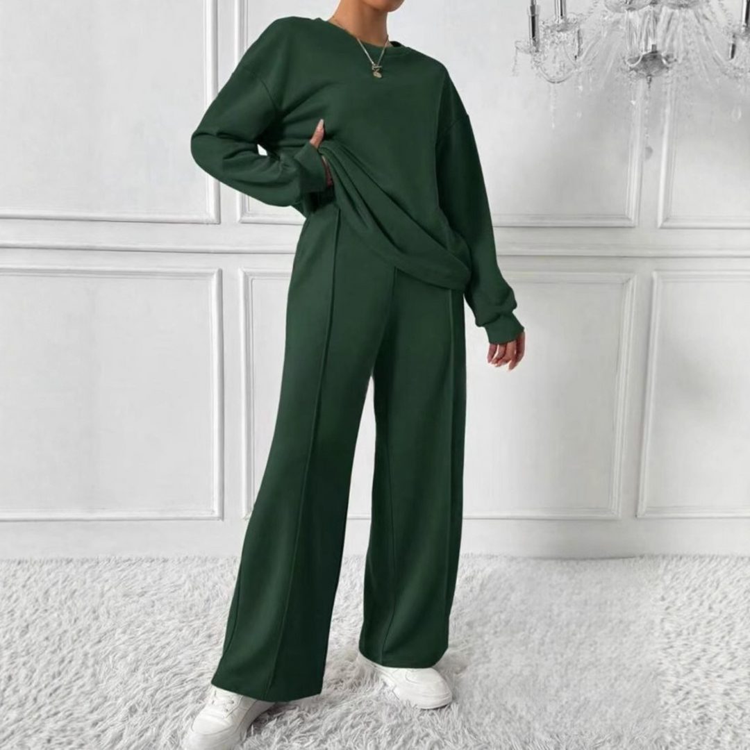 Maren | Women’s Oversized Sweat Set with Wide Leg Pants