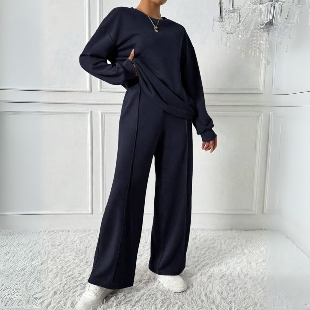 Maren | Women’s Oversized Sweat Set with Wide Leg Pants