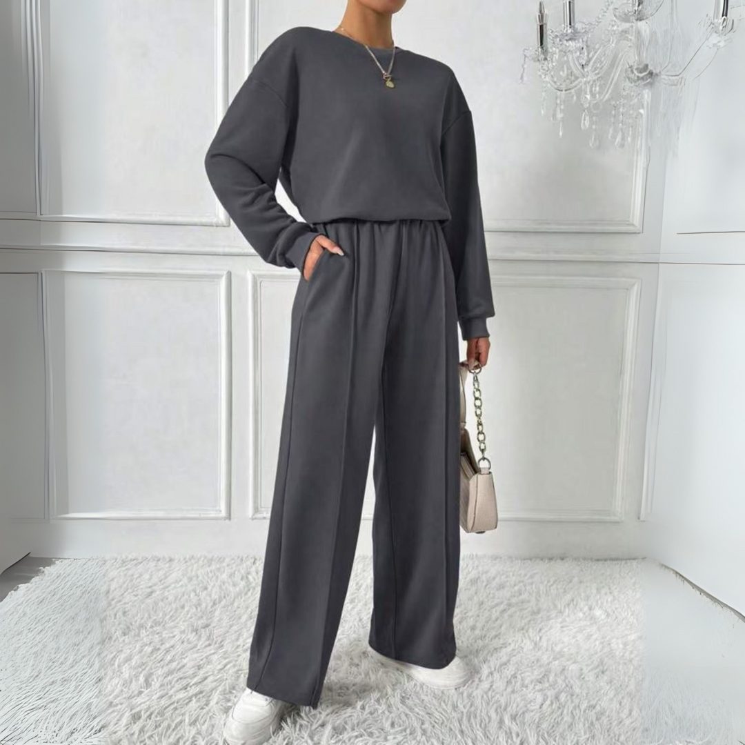 Maren | Women’s Oversized Sweat Set with Wide Leg Pants