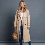 Lavinia | Women’s Double Breasted Long Trench Coat
