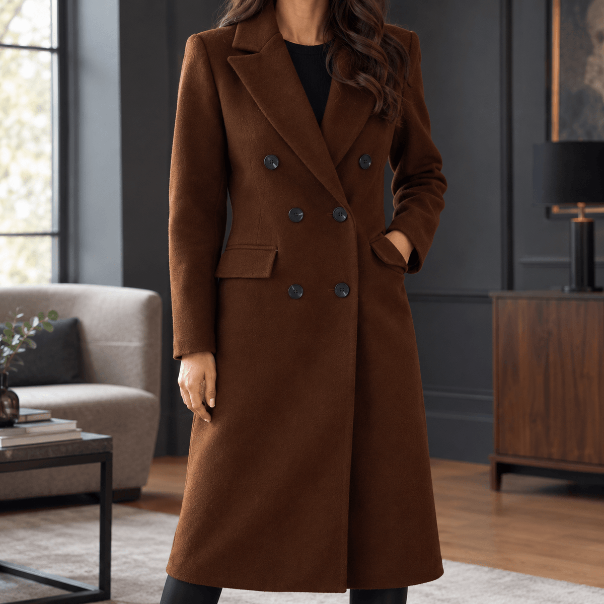 Clementine | Women’s Double Breasted Maxi Coat