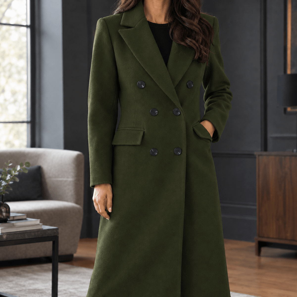 Clementine | Women’s Double Breasted Maxi Coat