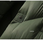 Ingrid | Women's Long Down Puffer Coat with Chevron Quilting and Hood
