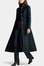 Marisol | Women's Tartan Fitted Longline Coat