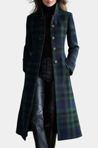 Marisol | Women's Tartan Fitted Longline Coat