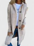 Nadia | Women's Longline Ribbed Duster Cardigan with Collar and Buttons