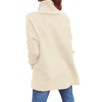 Kalliope | Women's Oversized Knit Turtleneck Tunic Sweater with Side Splits
