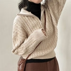 Winslow | Women’s Quarter Zip Cable Knit Cropped Sweater