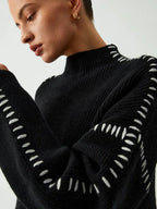 Isadora | Women's Cropped Mock Neck Ribbed Sweater