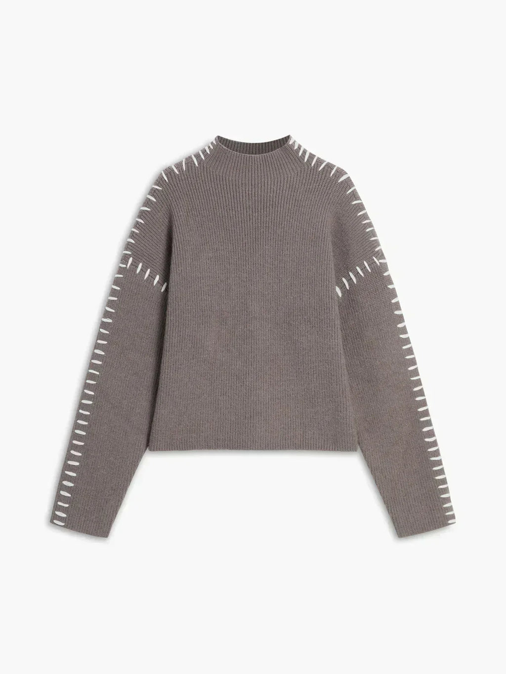 Isadora | Women's Cropped Mock Neck Ribbed Sweater