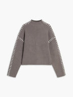 Isadora | Women's Cropped Mock Neck Ribbed Sweater