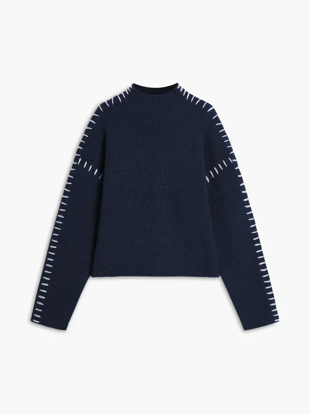 Isadora | Women's Cropped Mock Neck Ribbed Sweater