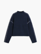 Isadora | Women's Cropped Mock Neck Ribbed Sweater