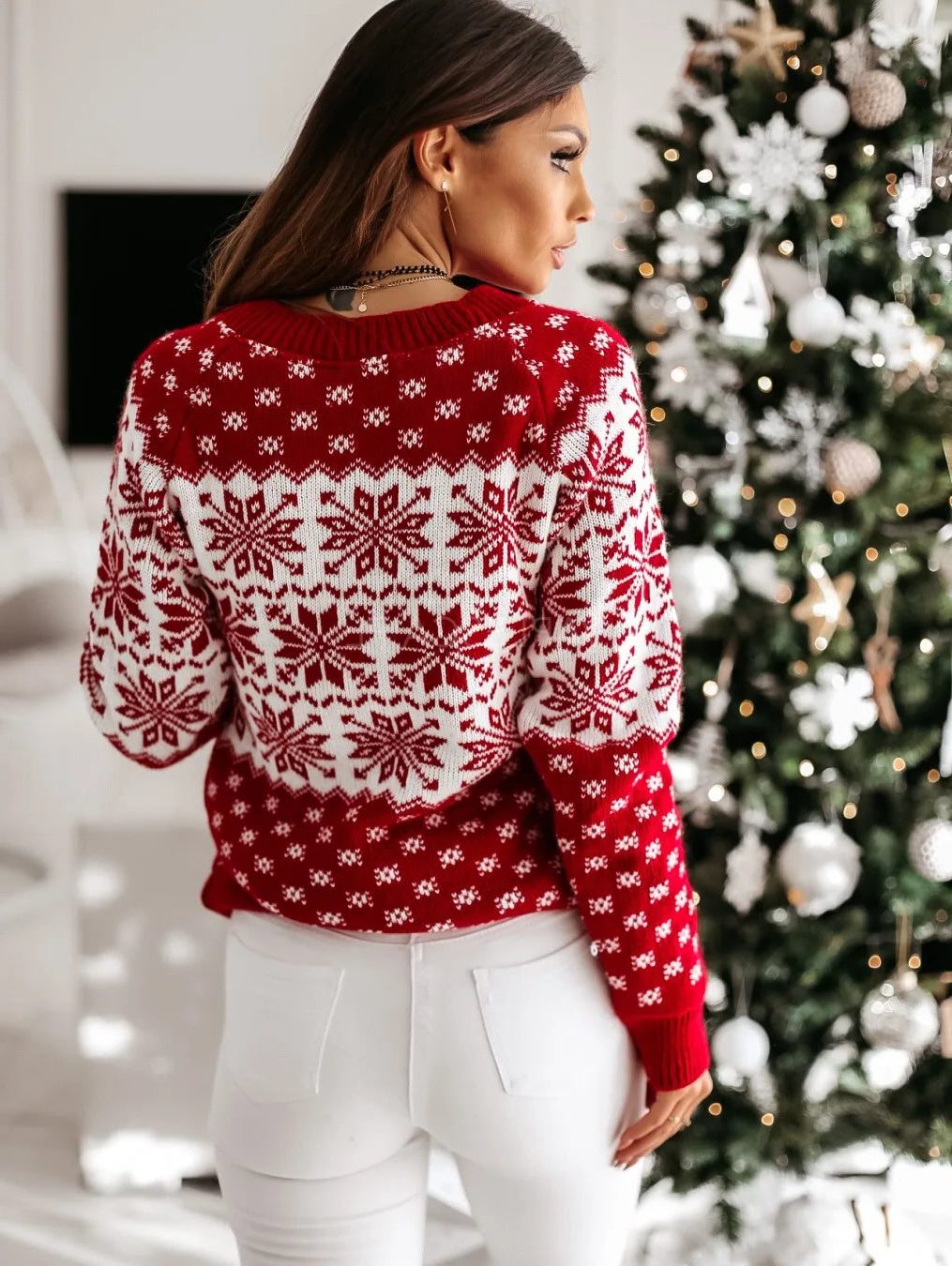 Hallie | Women’s Fair Isle Christmas Crew Neck Sweater