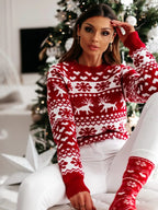 Hallie | Women’s Fair Isle Christmas Crew Neck Sweater