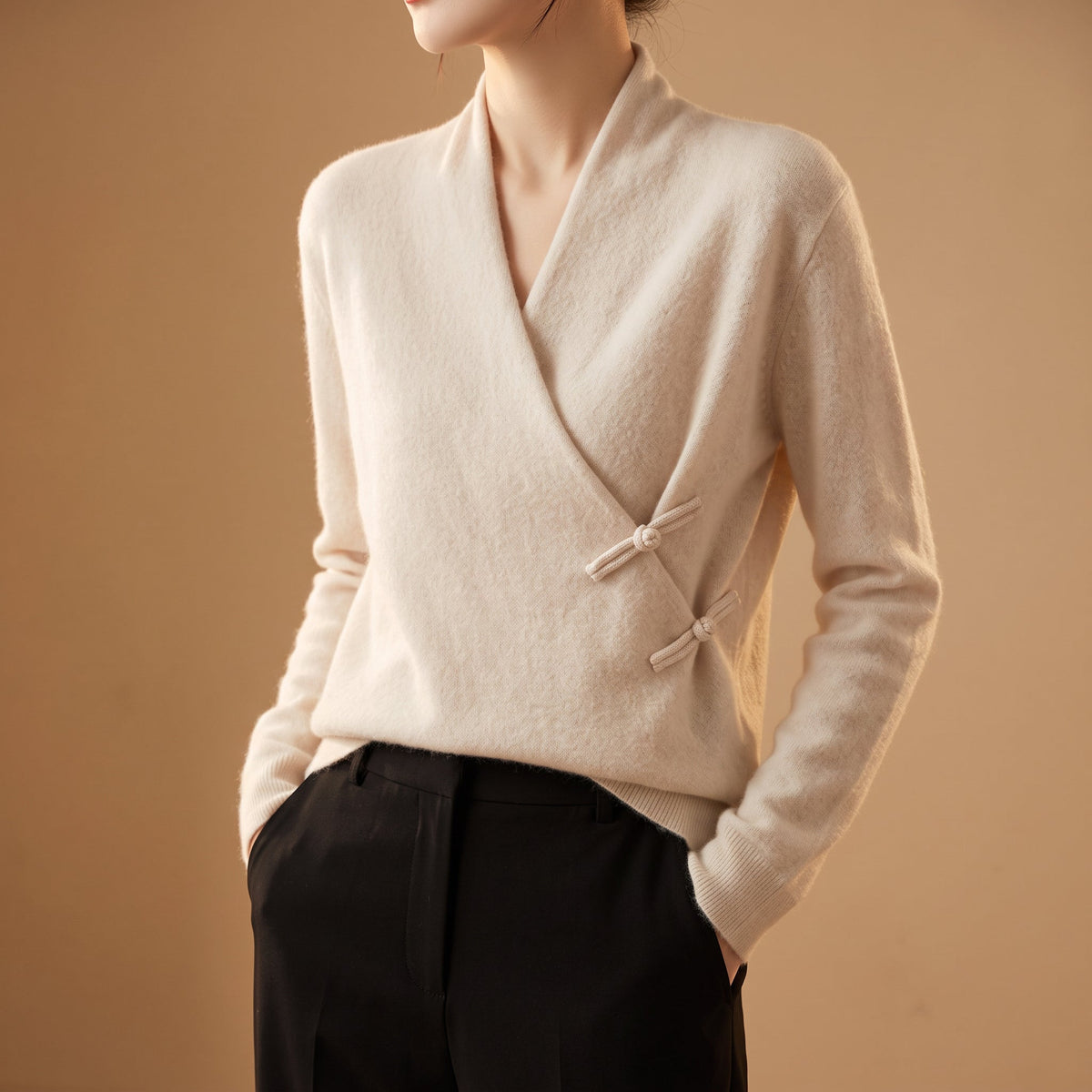 Cecilia | Women’s Wool Wrap Sweater