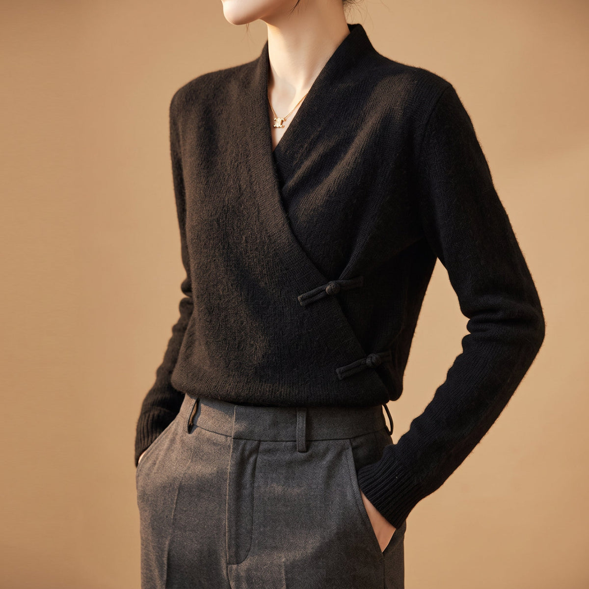 Cecilia | Women’s Wool Wrap Sweater