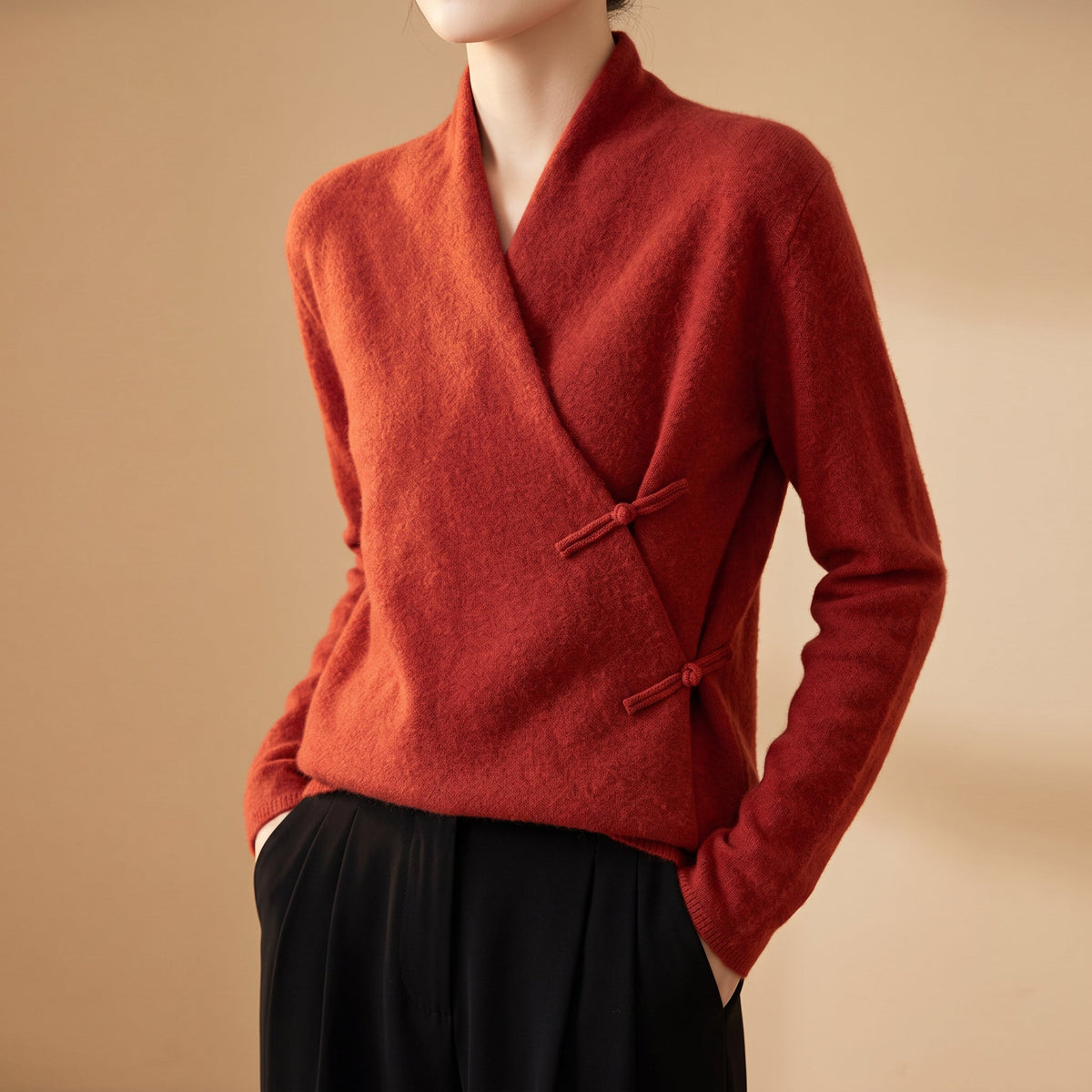 Cecilia | Women’s Wool Wrap Sweater