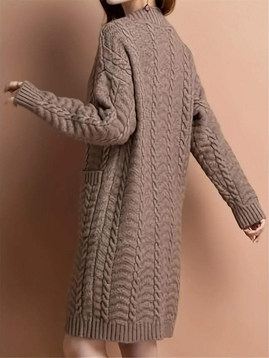 Winifred | Women’s Button Up Long Cable Knit Cardigan