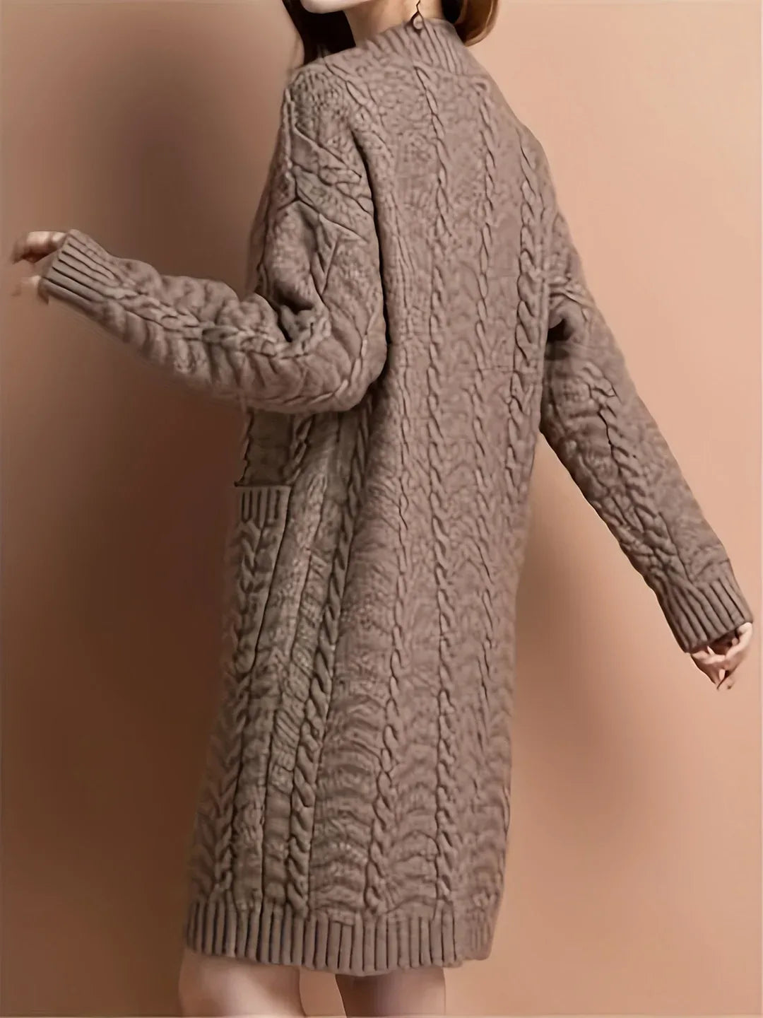 Winifred | Women’s Button Up Long Cable Knit Cardigan